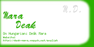mara deak business card