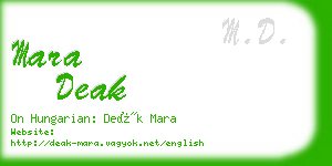 mara deak business card